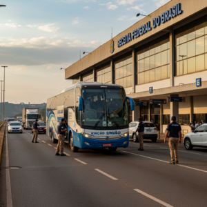 Nova Rota Obrigatória na Fronteira: Ônibus de Foz do Iguaçu Passam por Fiscalização Intensificada na Receita Federal
